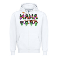 White personalized this mama loves her monsters Zipper Hoodie - CowGirlArtShop