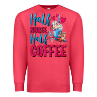 Cardinal Half Nurse Half Coffee Premium Sweatshirt - FaDigitalArtStudio