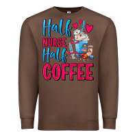 Chestnut Half Nurse Half Coffee Premium Sweatshirt - FaDigitalArtStudio