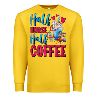 Lemon Half Nurse Half Coffee Premium Sweatshirt - FaDigitalArtStudio