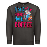 Smoke Half Nurse Half Coffee Premium Sweatshirt - FaDigitalArtStudio