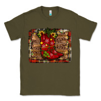 Army Green cowboy boots christmas Classic Tee - JahusDesignShop