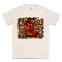 Natural cowboy boots christmas Classic Tee - JahusDesignShop