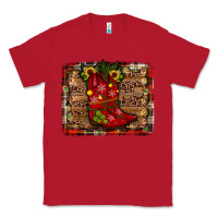 Red cowboy boots christmas Classic Tee - JahusDesignShop