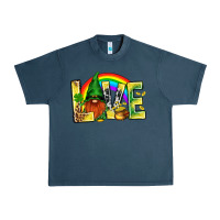 Midnight Navy St. Patricks Love With Gnome Urban Heavy Tee - BundleAndBundleShop
