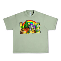 Oil Green St. Patricks Love With Gnome Urban Heavy Tee - BundleAndBundleShop