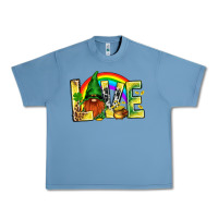 Pebble Blue St. Patricks Love With Gnome Urban Heavy Tee - BundleAndBundleShop