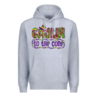 Heather Grey cajun to the core Premium Hoodie - OliviaCreatesArt