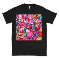 Black valentines day with love coffee cups  seamless pattern bbs Classic Tee - BundleAndBundleShop