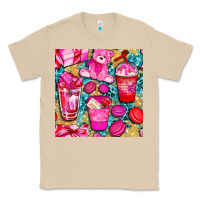 Mushroom valentines day with love coffee cups  seamless pattern bbs Classic Tee - BundleAndBundleShop