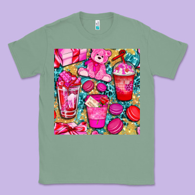 Valentines Day With Love Coffee Cups  Seamless Pattern Bbs Classic Tee Designed By Bundleandbundleshop