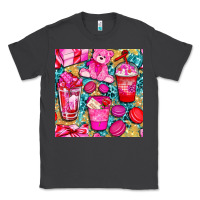 Smoke valentines day with love coffee cups  seamless pattern bbs Classic Tee - BundleAndBundleShop