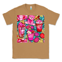 Toasted Coconut valentines day with love coffee cups  seamless pattern bbs Classic Tee - BundleAndBundleShop
