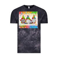 Cloud Black christmas lights gnome Vintage Tee - MaliasSmallBusiness