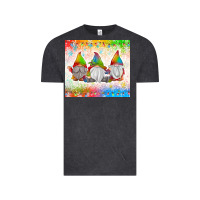 Vintage Black christmas lights gnome Vintage Tee - MaliasSmallBusiness