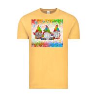 Vintage Mustard christmas lights gnome Vintage Tee - MaliasSmallBusiness