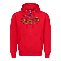 Red happy halloween trick or treat Zipper Hoodie - CowGirlArtShop