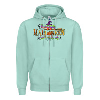 Seafoam happy halloween trick or treat Zipper Hoodie - CowGirlArtShop