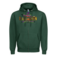 Sports Green happy halloween trick or treat Zipper Hoodie - CowGirlArtShop