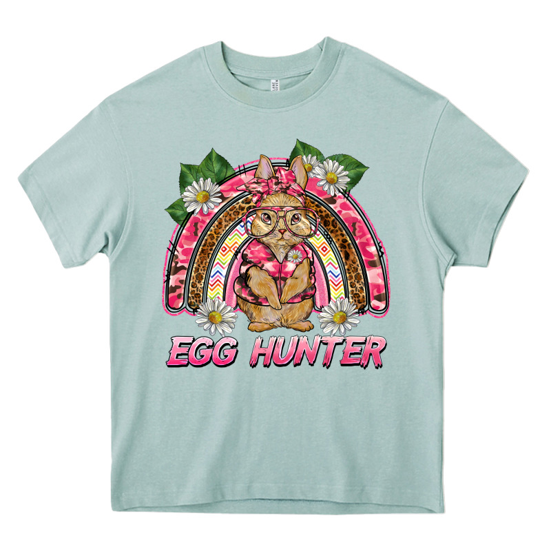 Easter Pink Camouflage Egg Hunter  Bunny Rainbow Heavy Core Tee by BarkalooDesign | Teevron