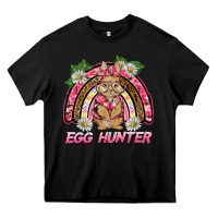 Black easter pink camouflage egg hunter  bunny rainbow Heavy Core Tee - BarkalooDesign