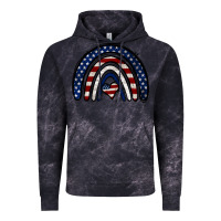 Cloud Black USA American Flag Rainbow Vintage Hoodie - Jasminsmagicworld
