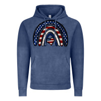 Vintage Denim USA American Flag Rainbow Vintage Hoodie - Jasminsmagicworld