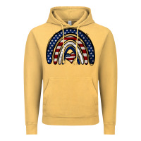 Vintage Mustard USA American Flag Rainbow Vintage Hoodie - Jasminsmagicworld