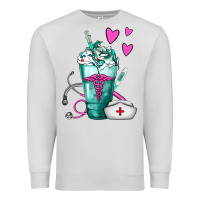 Dove Grey Nurse Frappe Premium Sweatshirt - FaDigitalArtStudio