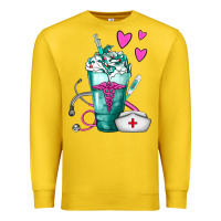 Lemon Nurse Frappe Premium Sweatshirt - FaDigitalArtStudio