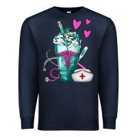 Navy Nurse Frappe Premium Sweatshirt - FaDigitalArtStudio