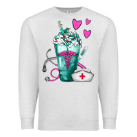 Oatmeal Heather Nurse Frappe Premium Sweatshirt - FaDigitalArtStudio