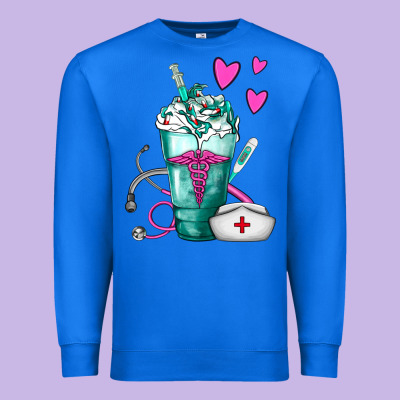 Nurse Frappe Premium Sweatshirt Designed By Fadigitalartstudio