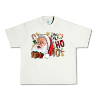 Pistachio Santa Ho Ho Ho With Gift Box Urban Heavy Tee - BundleAndBundleShop