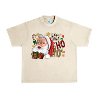 Sandshell Santa Ho Ho Ho With Gift Box Urban Heavy Tee - BundleAndBundleShop