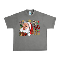 Tornado Santa Ho Ho Ho With Gift Box Urban Heavy Tee - BundleAndBundleShop