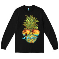 Black pineapple summer Long Sleeve Tee - BarkalooDesign