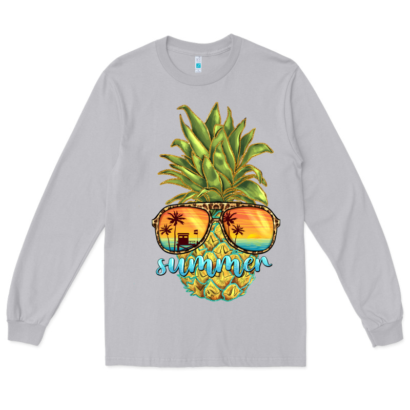 Pineapple Summer Long Sleeve Tee by BarkalooDesign | Teevron