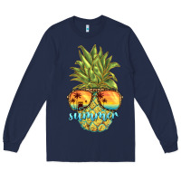 Navy pineapple summer Long Sleeve Tee - BarkalooDesign