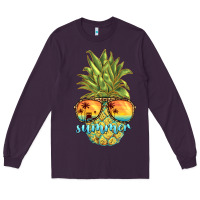 Plum pineapple summer Long Sleeve Tee - BarkalooDesign