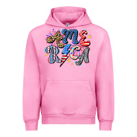 Fuchsia Pink America Urban Hoodie - CowhideDigitalArt
