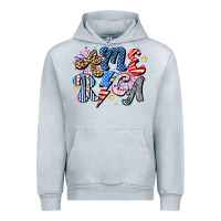 Heather Grey America Urban Hoodie - CowhideDigitalArt