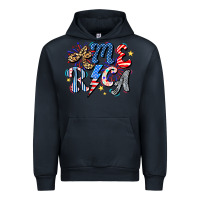 Navy America Urban Hoodie - CowhideDigitalArt