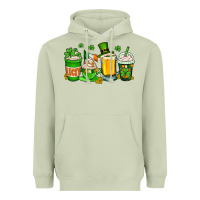 Matcha St. Patrick's Day coffee cups Heavyweight Hoodie - OliviaCreatesArt