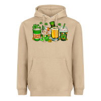 Mushroom St. Patrick's Day coffee cups Heavyweight Hoodie - OliviaCreatesArt