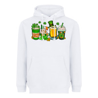 White St. Patrick's Day coffee cups Heavyweight Hoodie - OliviaCreatesArt