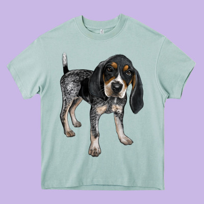 Bluetick Coonhound Heavy Core Tee Designed By Lillyallendesigns
