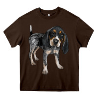 Chocolate Brown bluetick coonhound Heavy Core Tee - LillyAllenDesigns