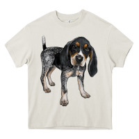 Cream bluetick coonhound Heavy Core Tee - LillyAllenDesigns