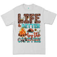 Dove Grey life is better by the campfire Premium Tee - JahusDesignShop